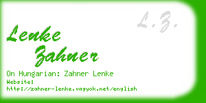 lenke zahner business card